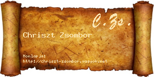 Chriszt Zsombor névjegykártya